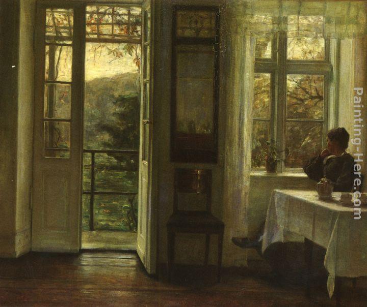 Carl Vilhelm Holsoe At The Window